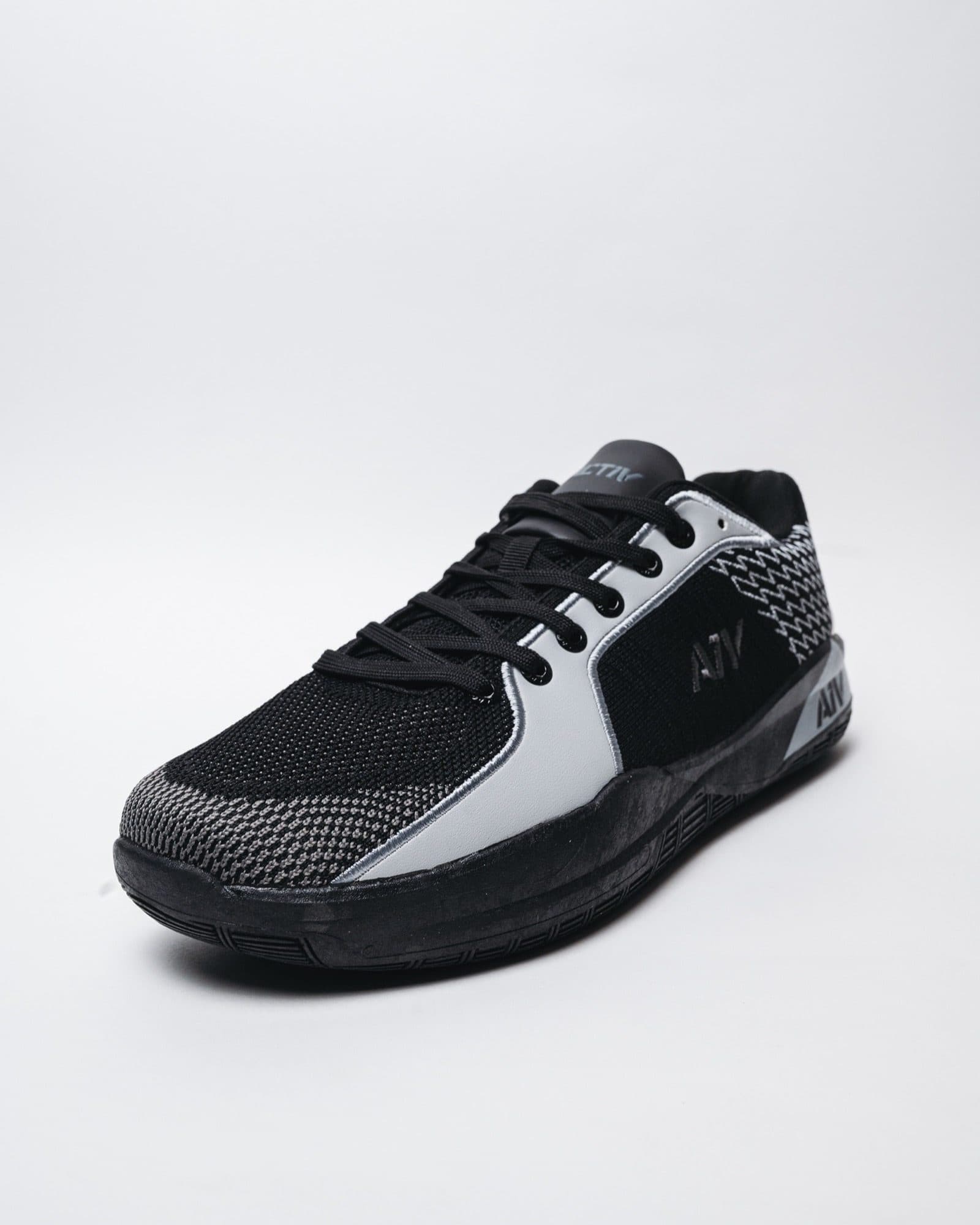 Black and White Mesh Court Shoe, view 1