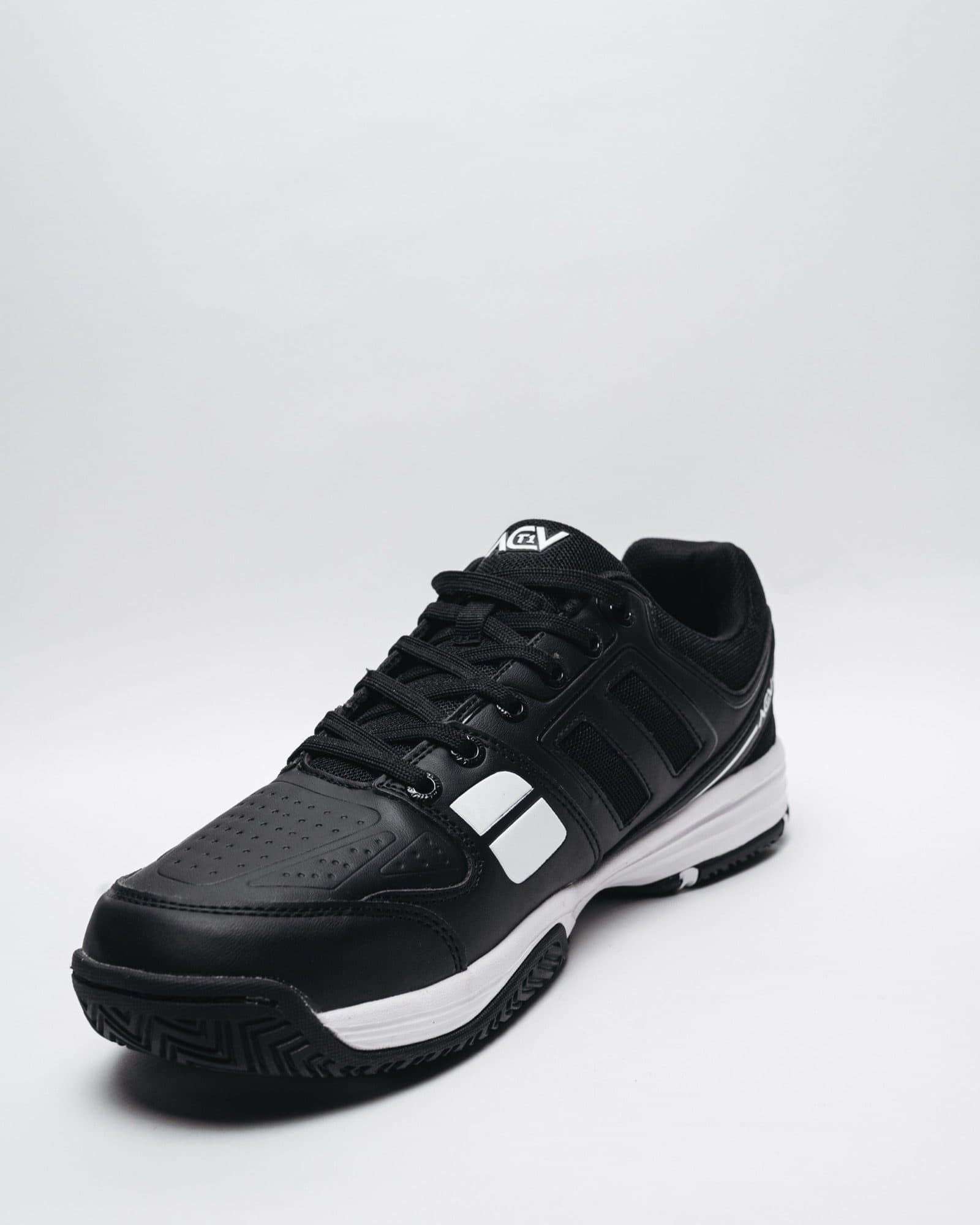 Black and White Panelled Court Shoe, view 1