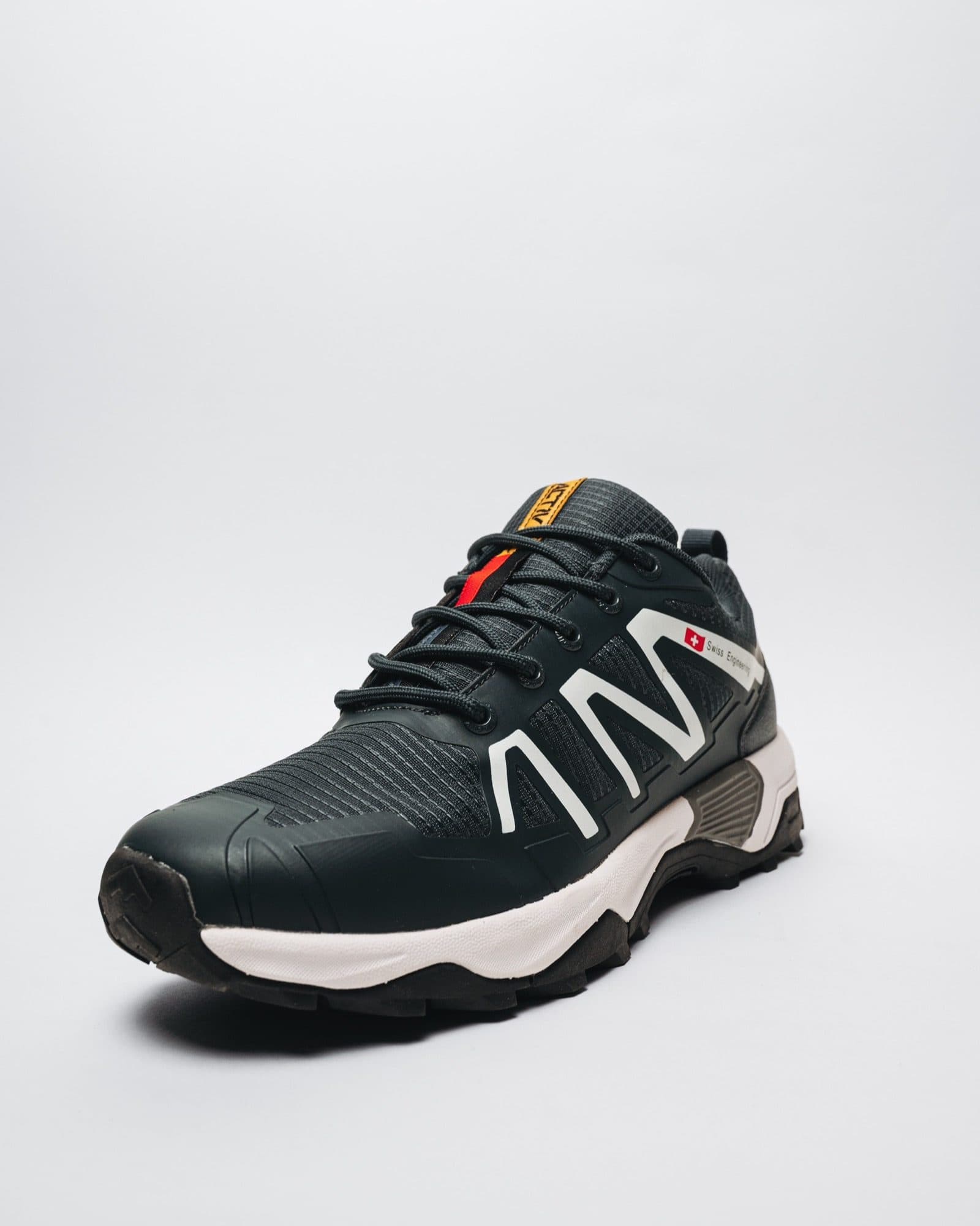 Green and Cream Rugged Trail Shoe, view 1