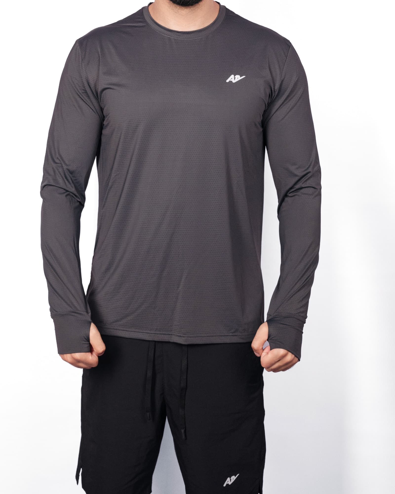 Charcoal Long Sleeve Tee, view 1