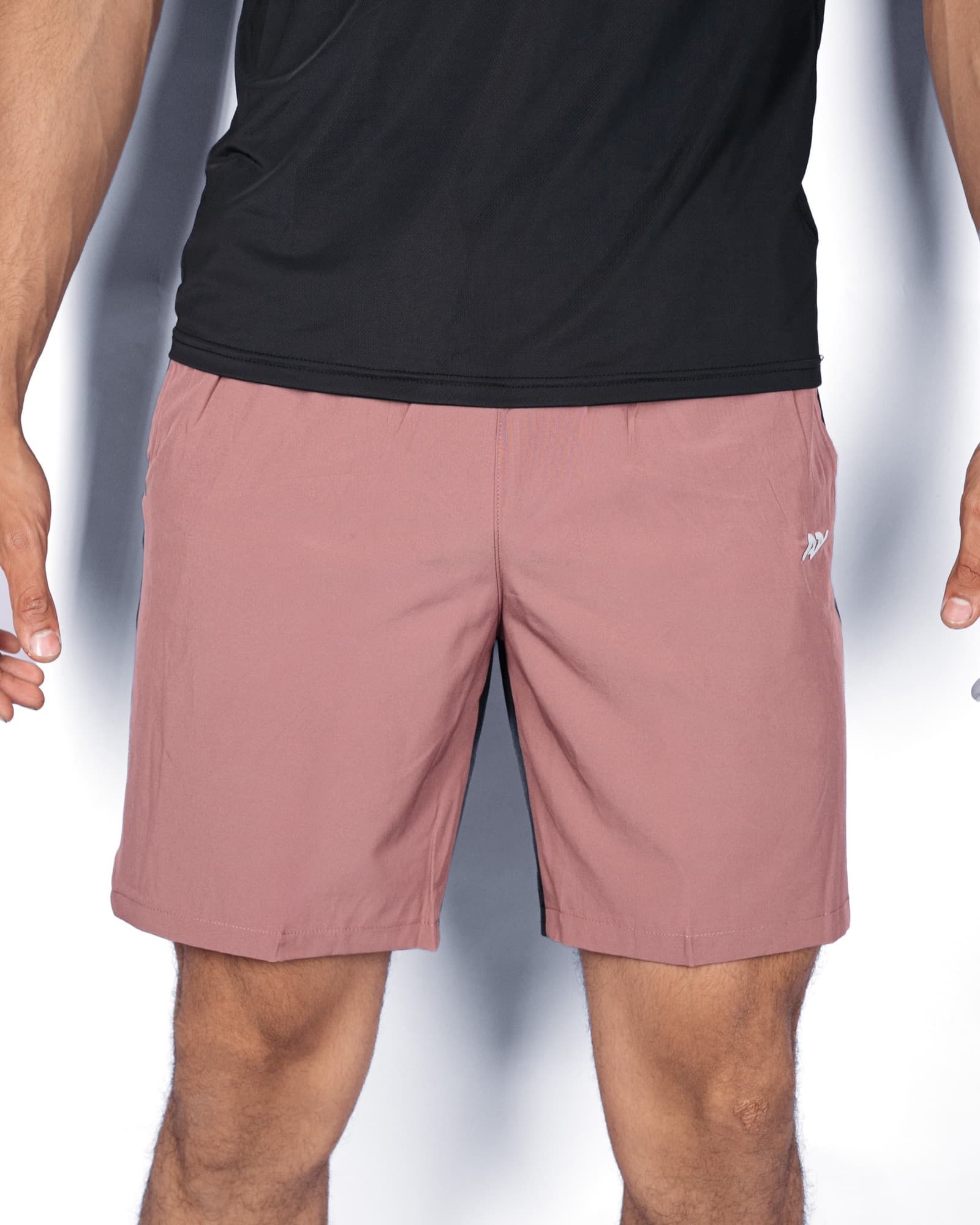 Dusty Pink Panel Training Shorts, view 1