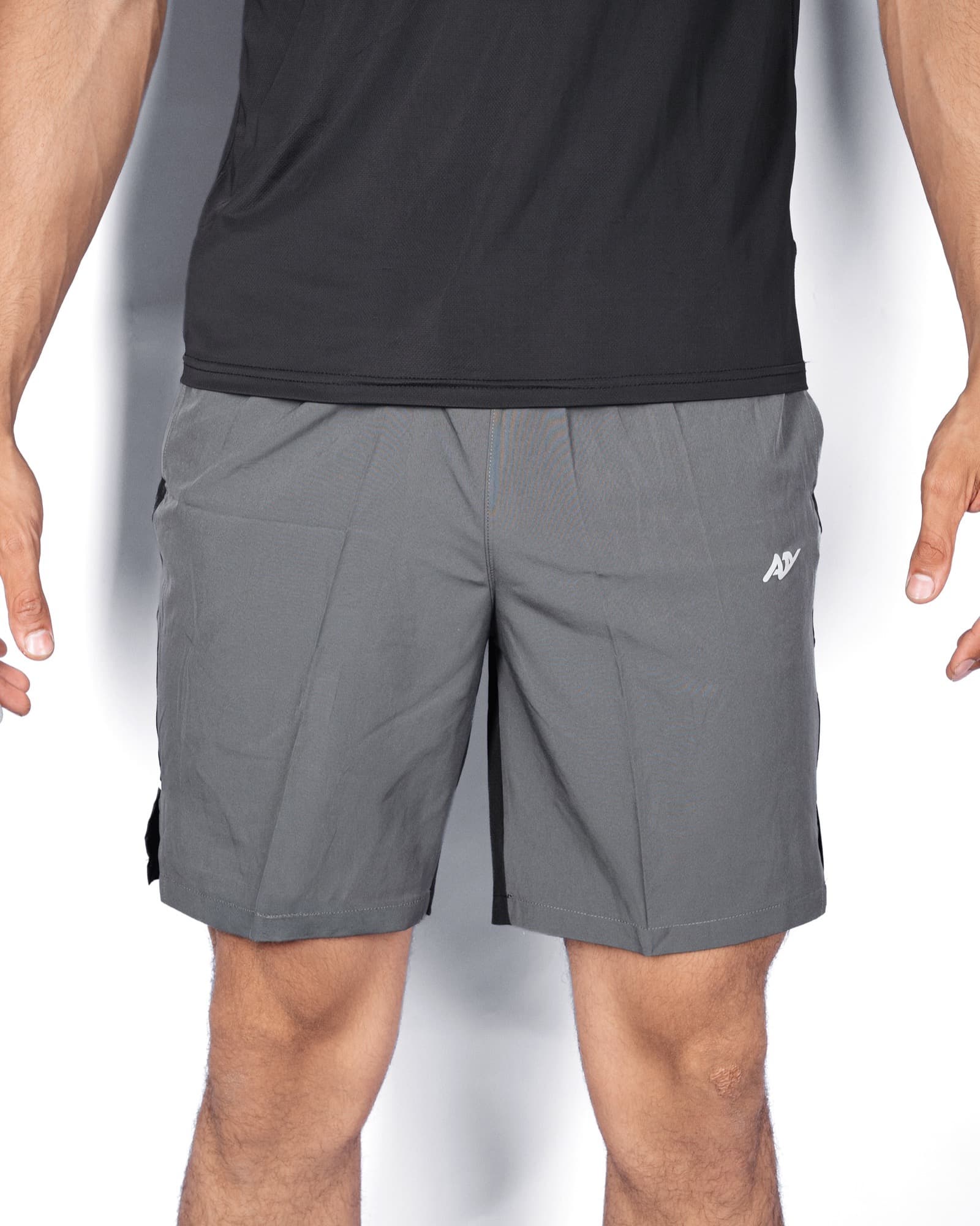 Grey Panel Training Shorts, view 1
