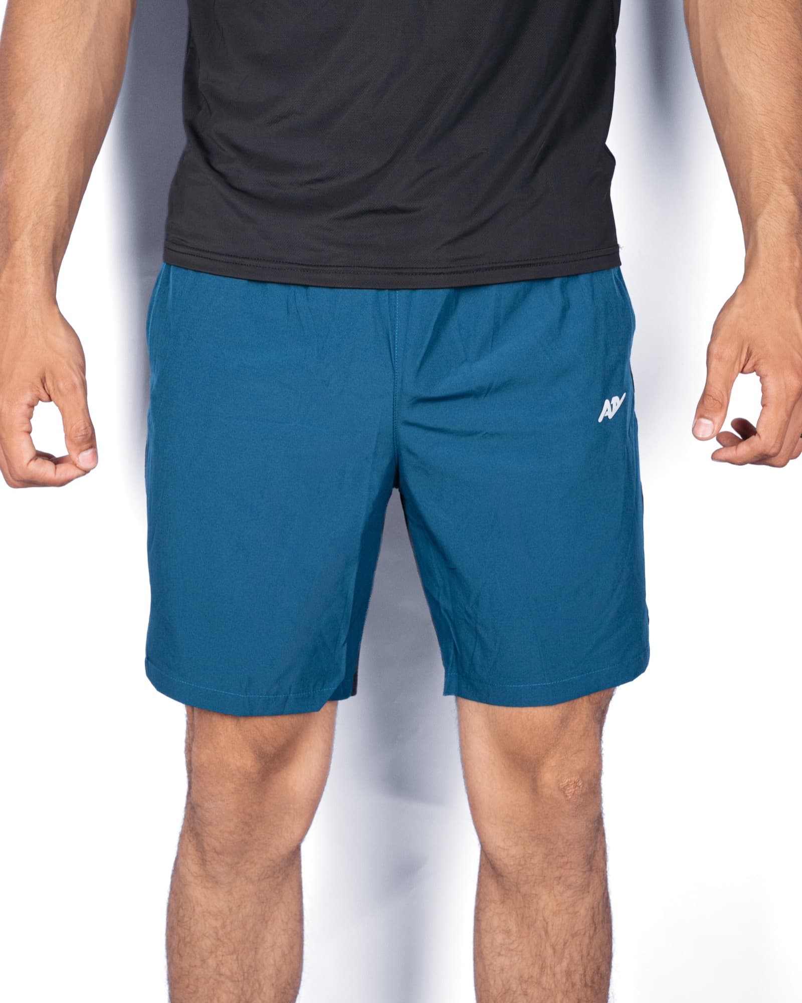 Teal Panel Training Shorts, view 1