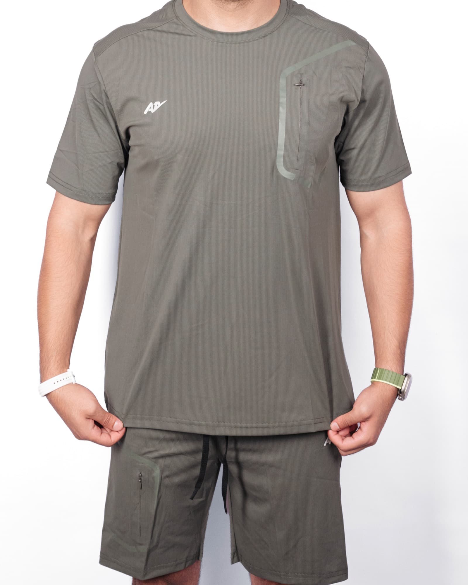 Olive Pocket Tee, view 1