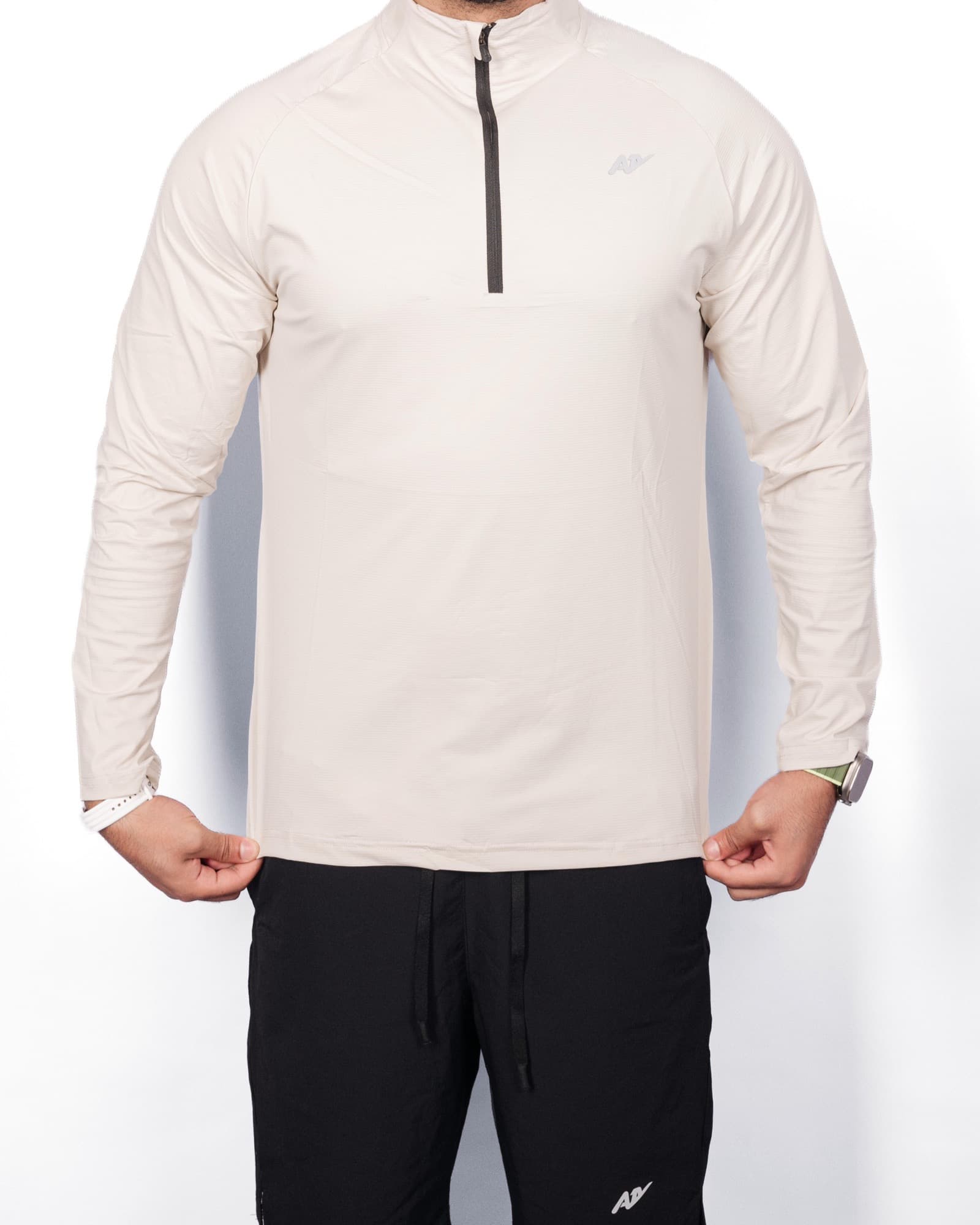 Cream Quarter-Zip, view 1