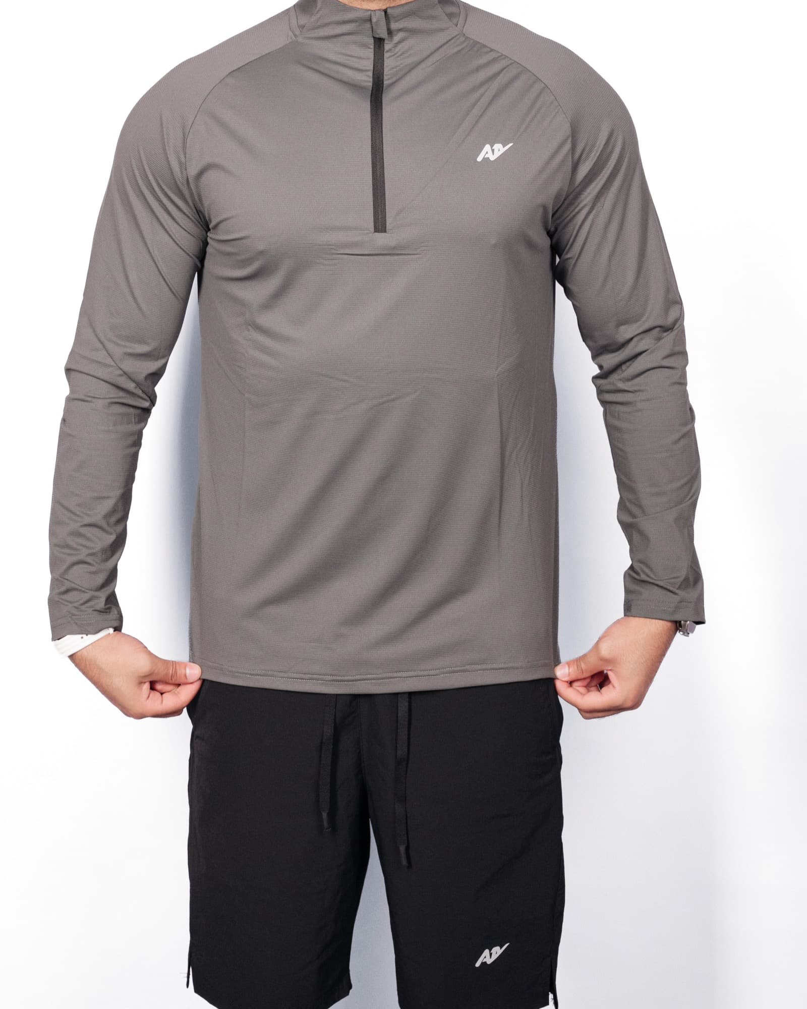 Grey Quarter-Zip, view 1