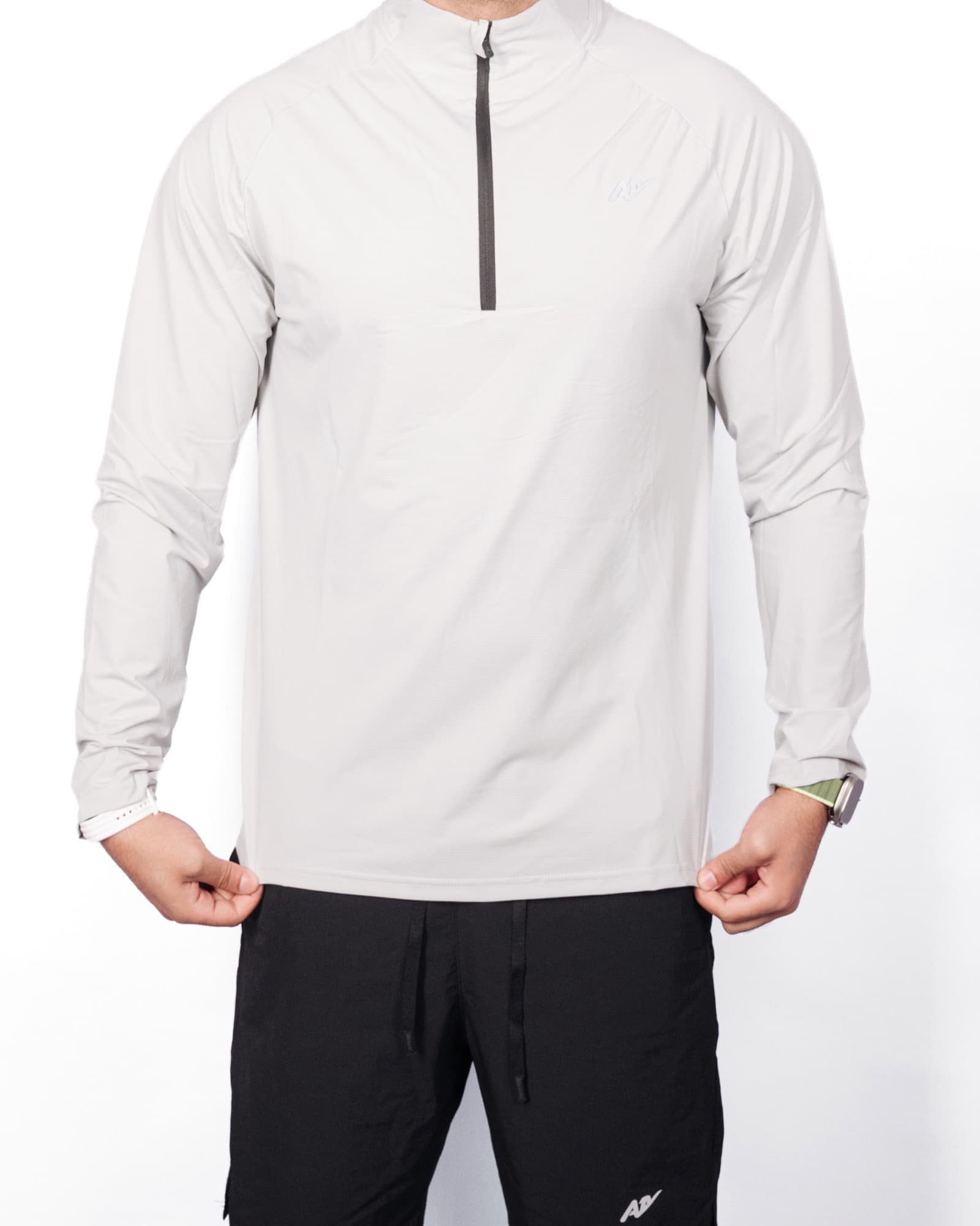 Light Grey Quarter-Zip, view 1