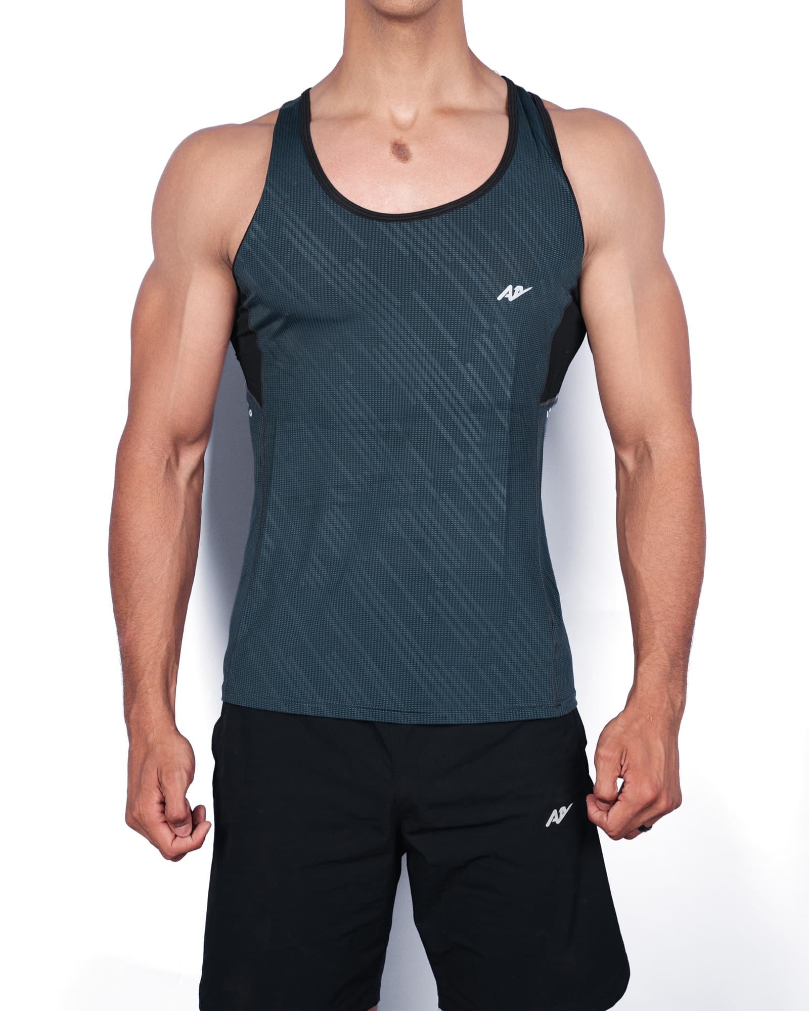 Dark Teal Racerback Singlet, view 1