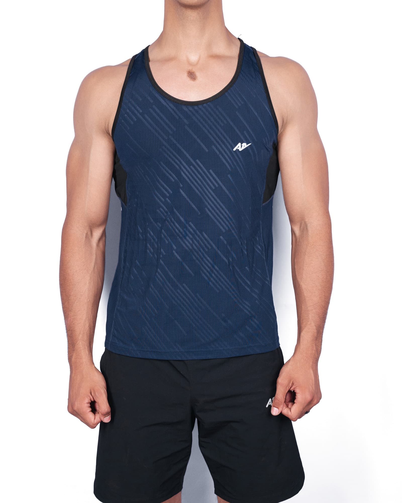 Navy Racerback Singlet, view 1