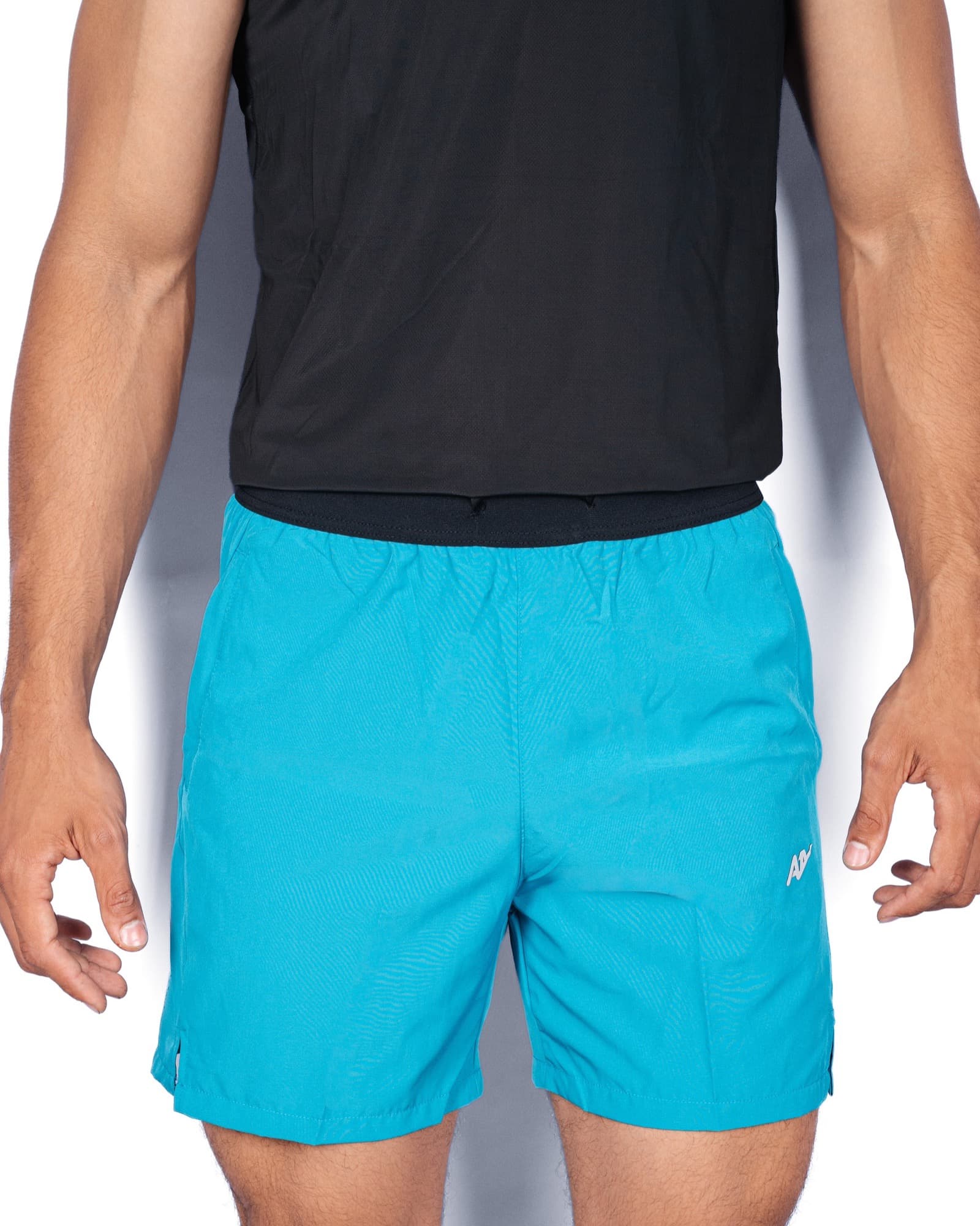 Turquoise Running Shorts, view 1