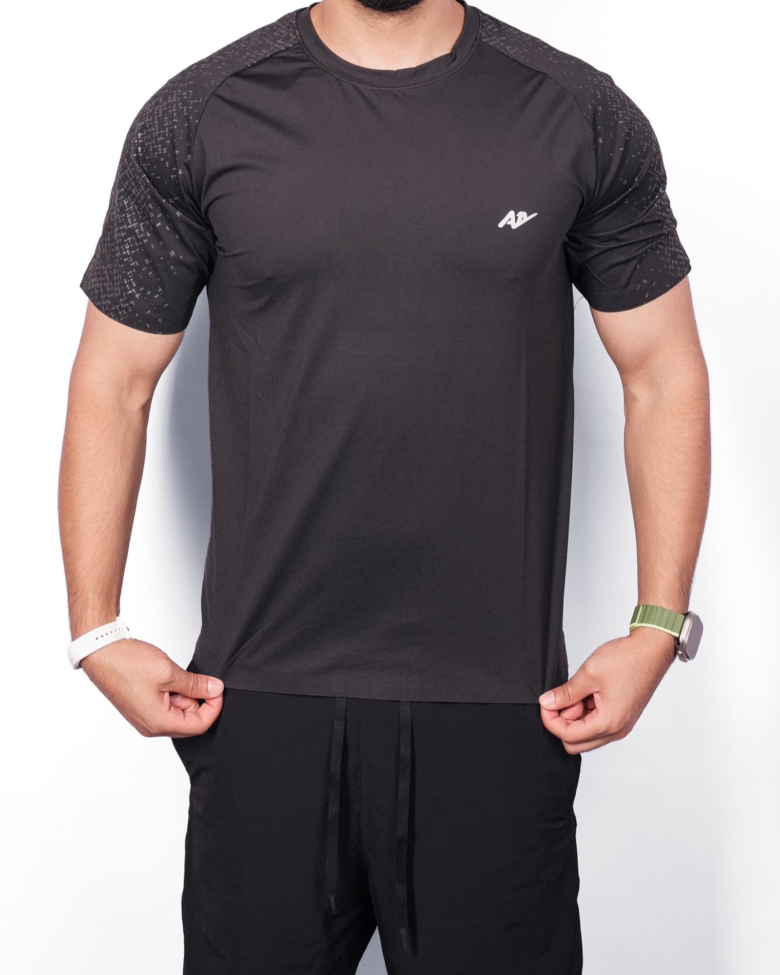 Black Speckle Sleeve Tee, view 1