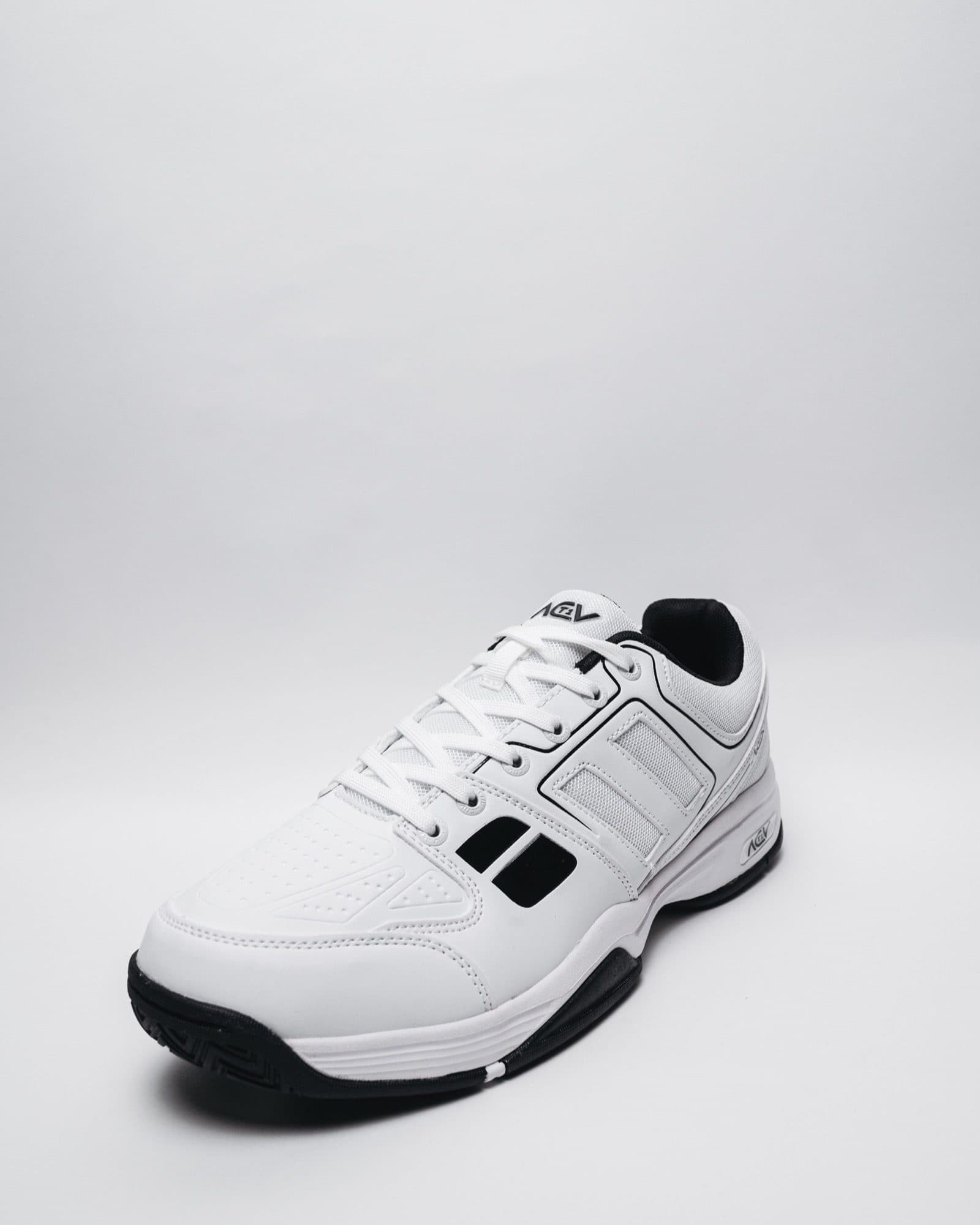 White Panelled Court Shoe, view 1