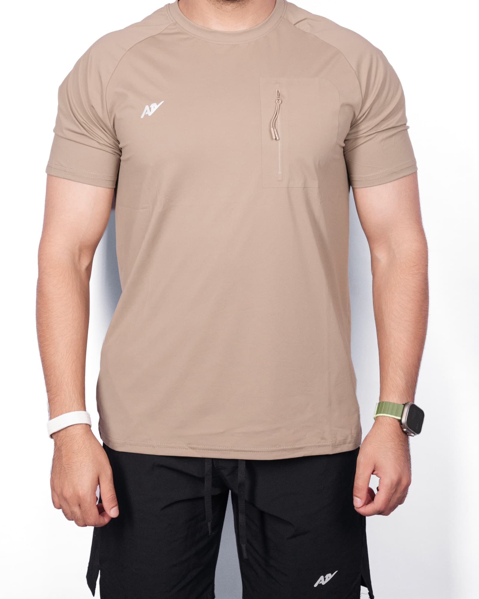 Sand Zip Pocket Tee, view 1