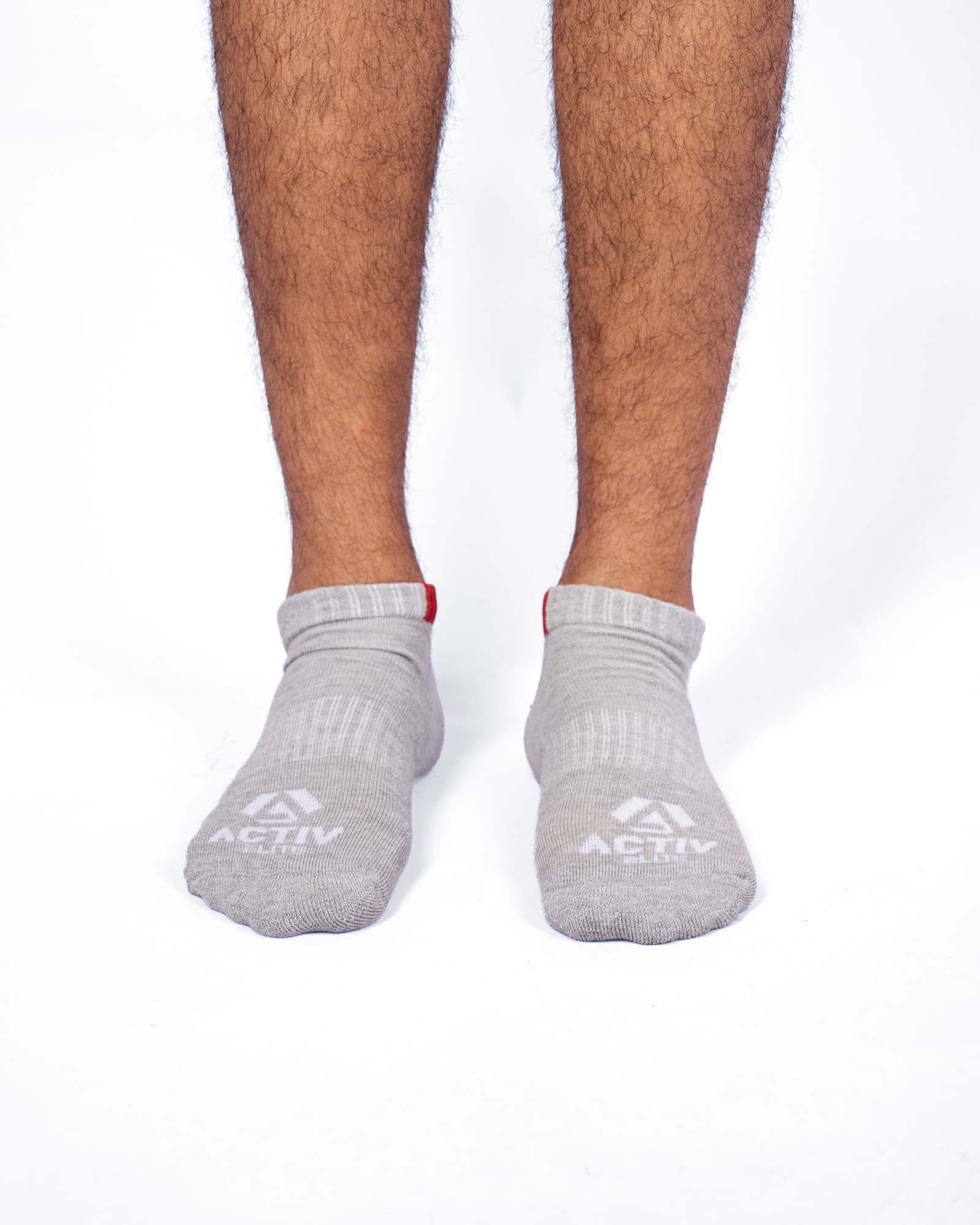 Light Grey Red-Tab Activ Ankle Socks, view 1