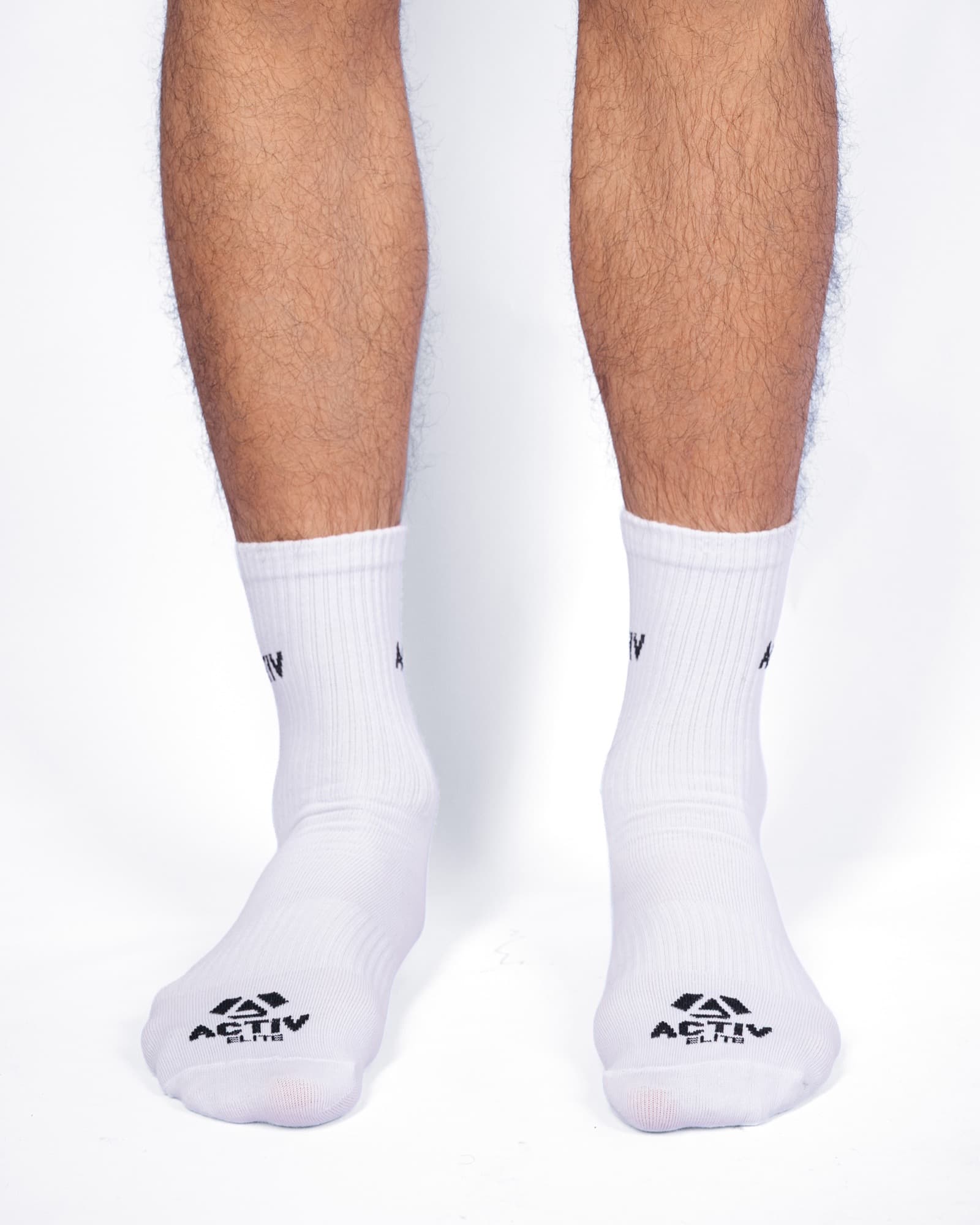 White Activ Crew Socks, view 1