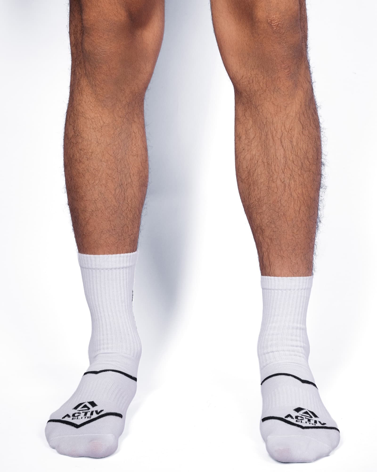 White Stripe Activ Crew Socks, view 1