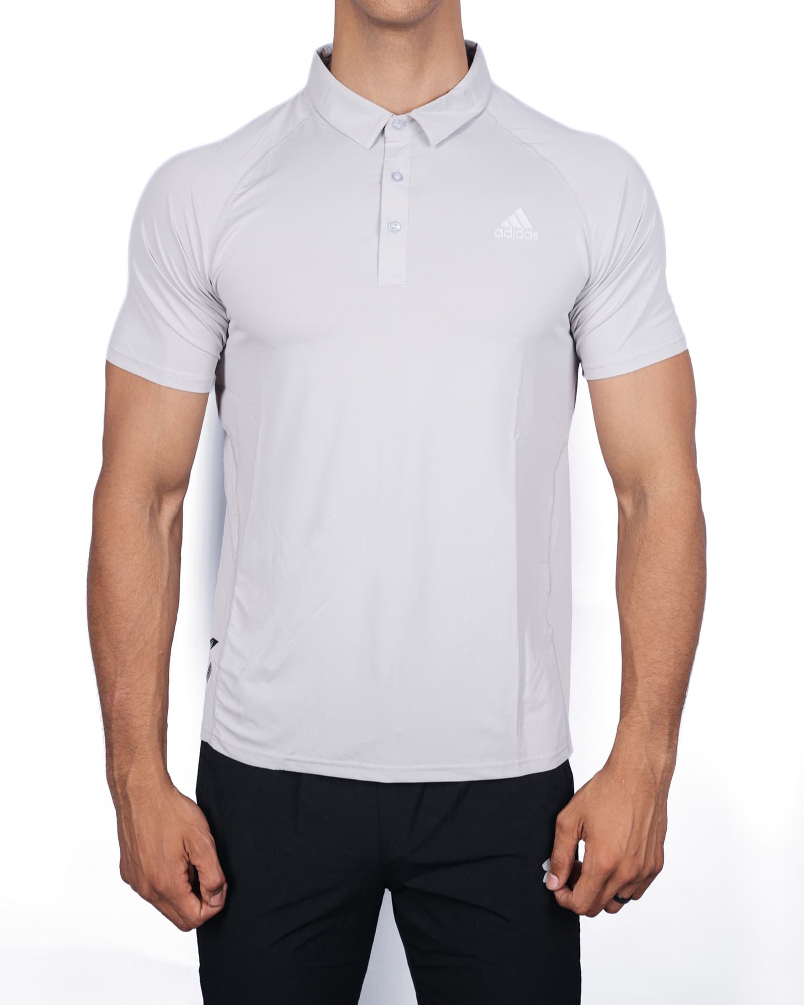 Light Grey Adidas Polo, view 1