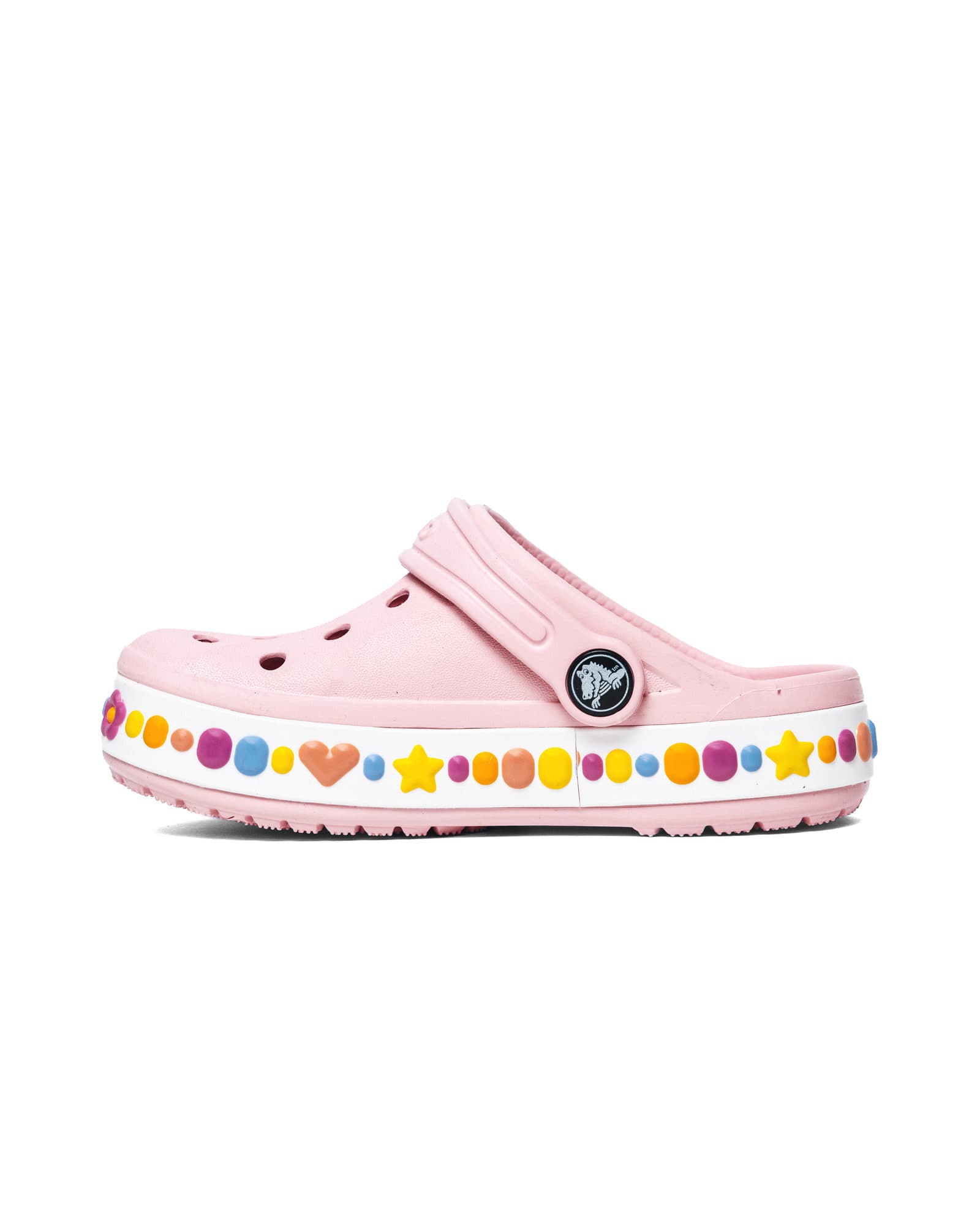 Pink Kids Bayaband Crocs, view 1
