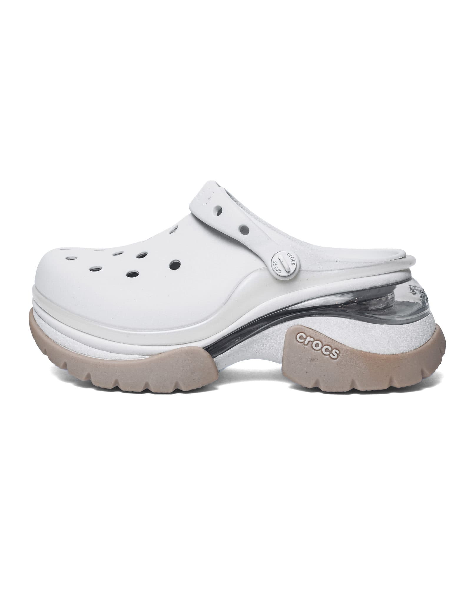 White Sand Mega Crush Crocs, view 1