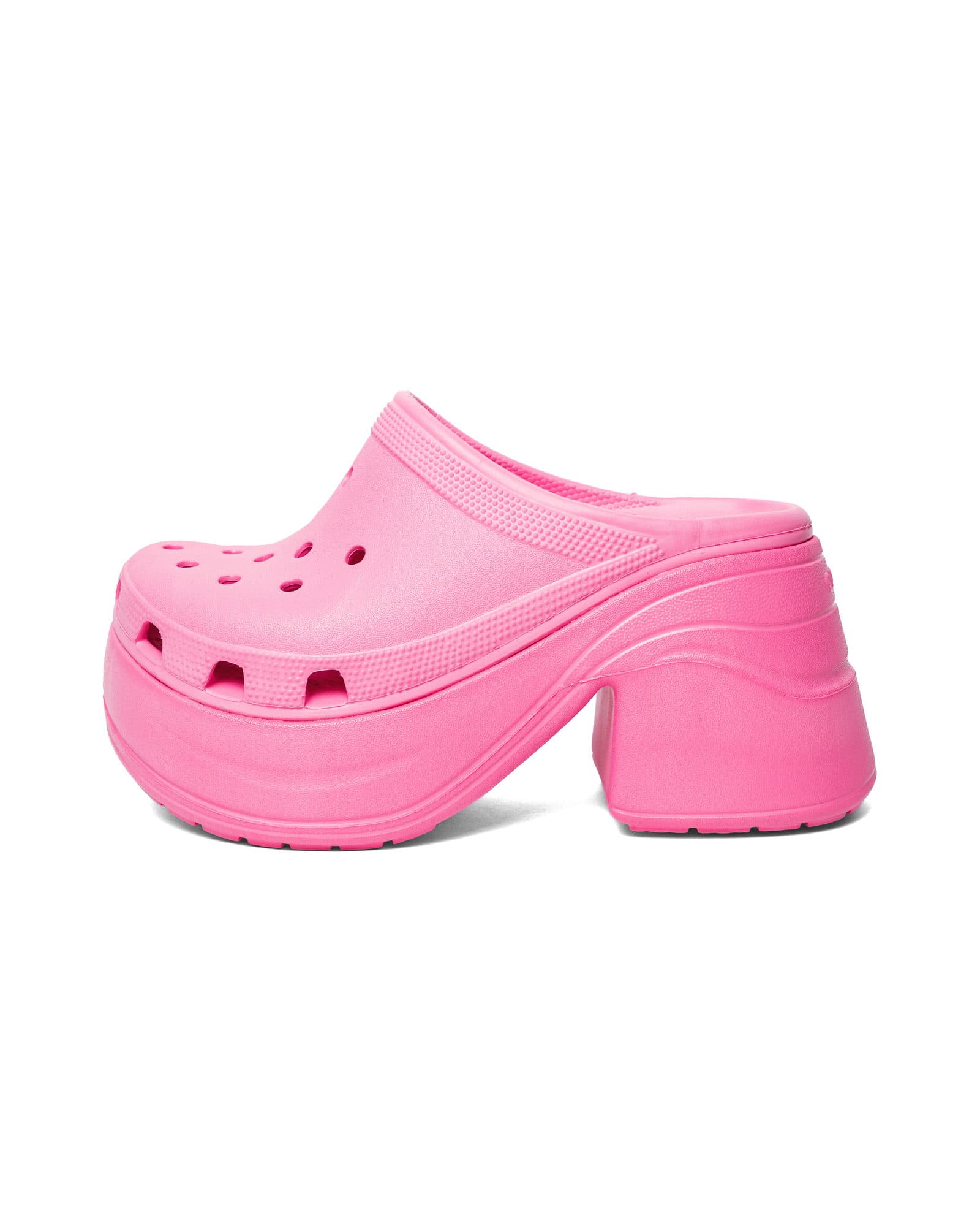 Hot Pink Platform Crocs, view 1