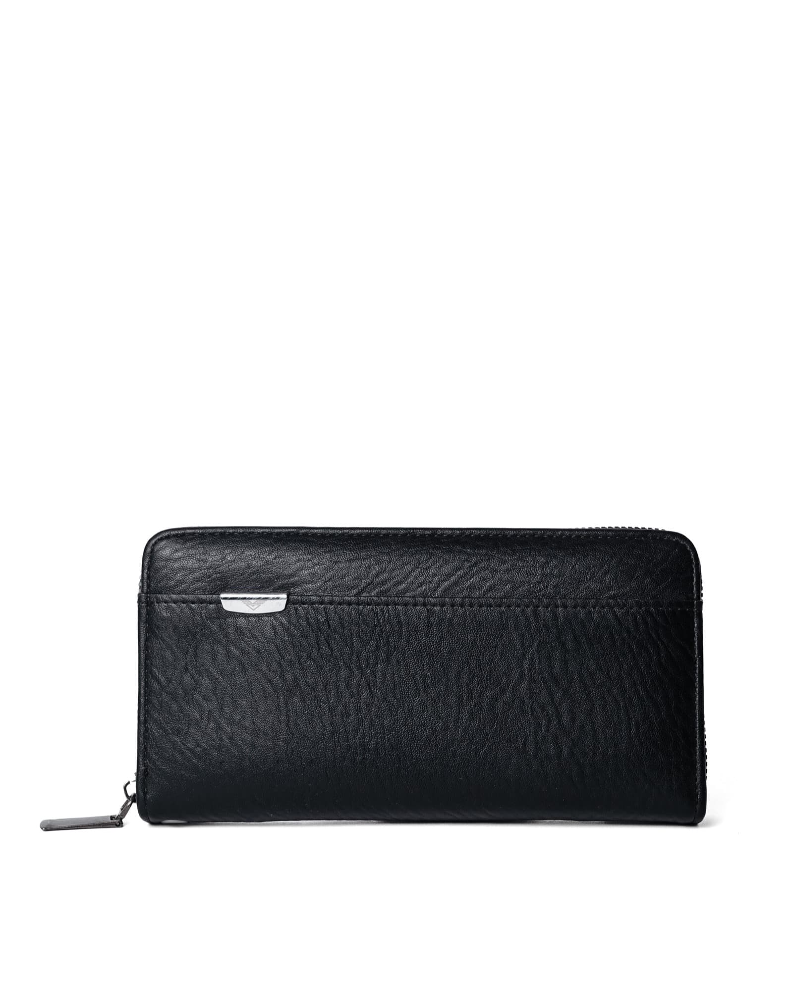 Black Front-Pocket Long Wallet, view 1