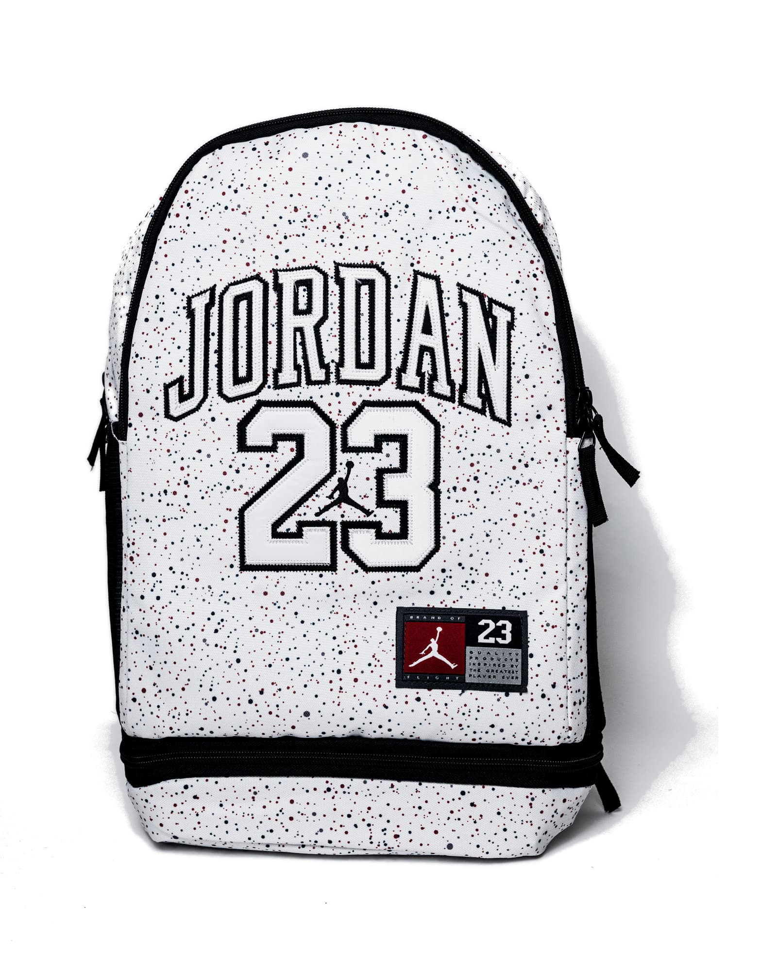 White Speckle Jordan 23 Backpack, view 1