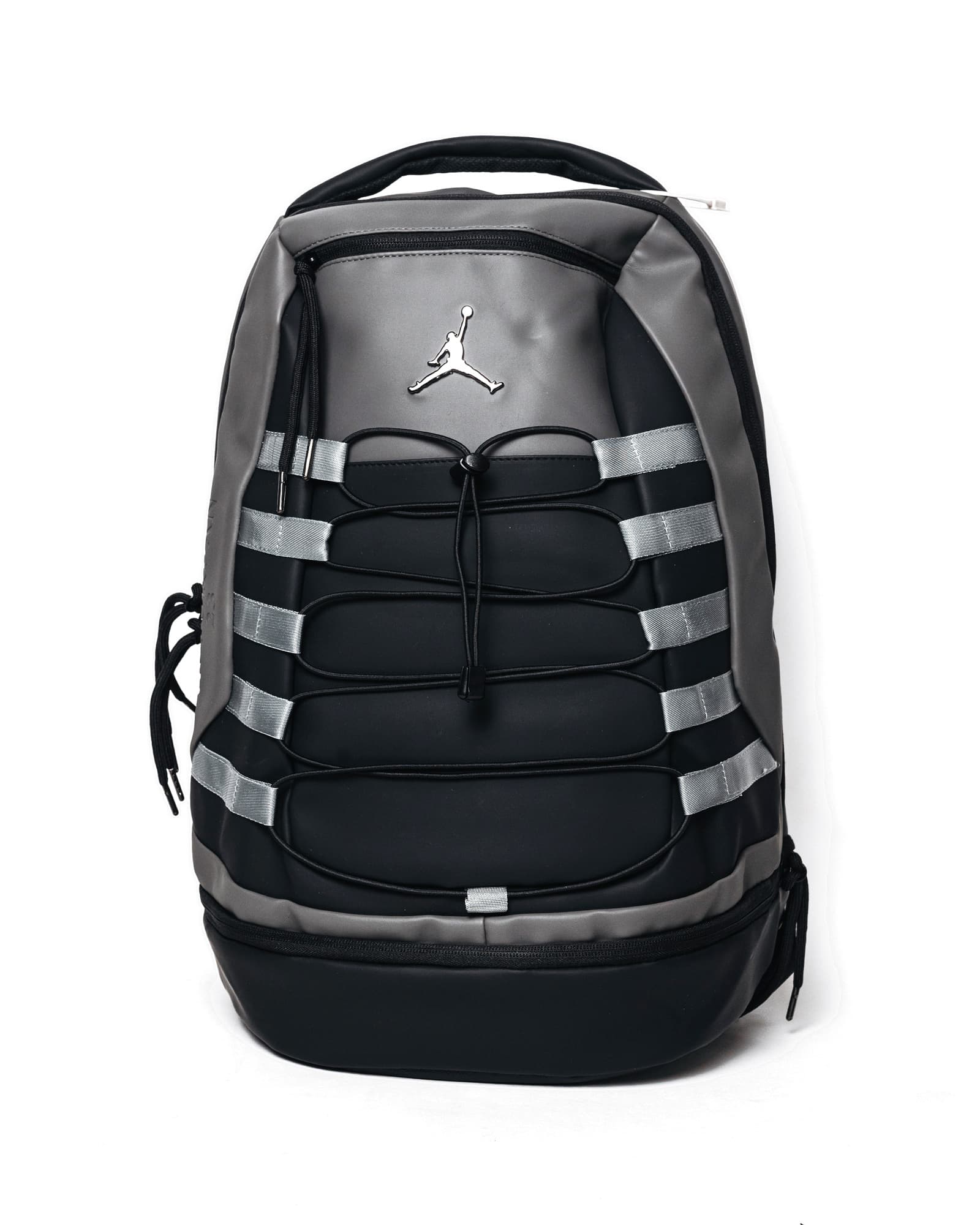 Black and Grey Jordan Backpack, view 1
