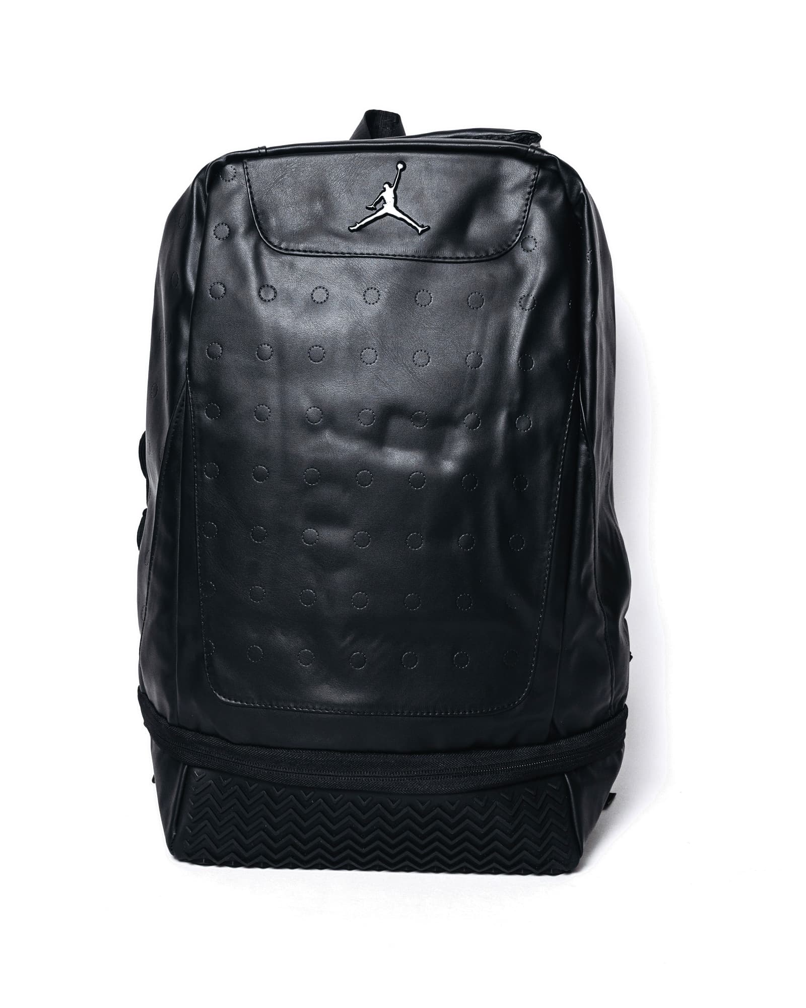 Black Leather Jordan Backpack, view 1