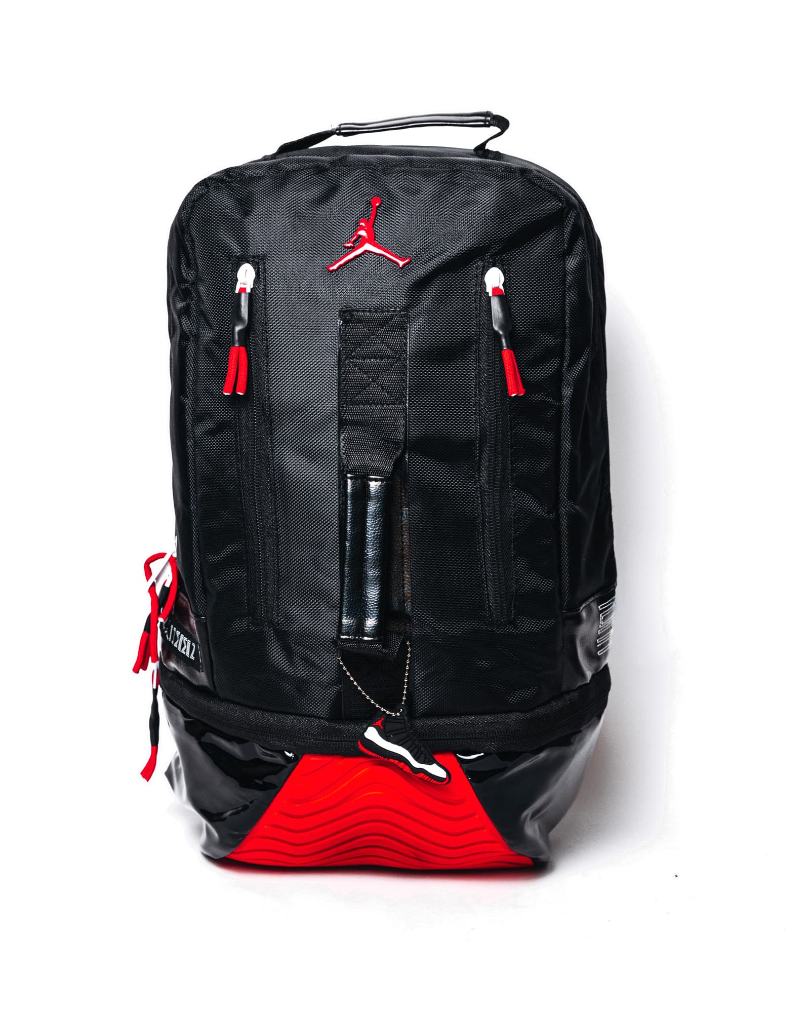 Black and Red Jordan Backpack, view 1