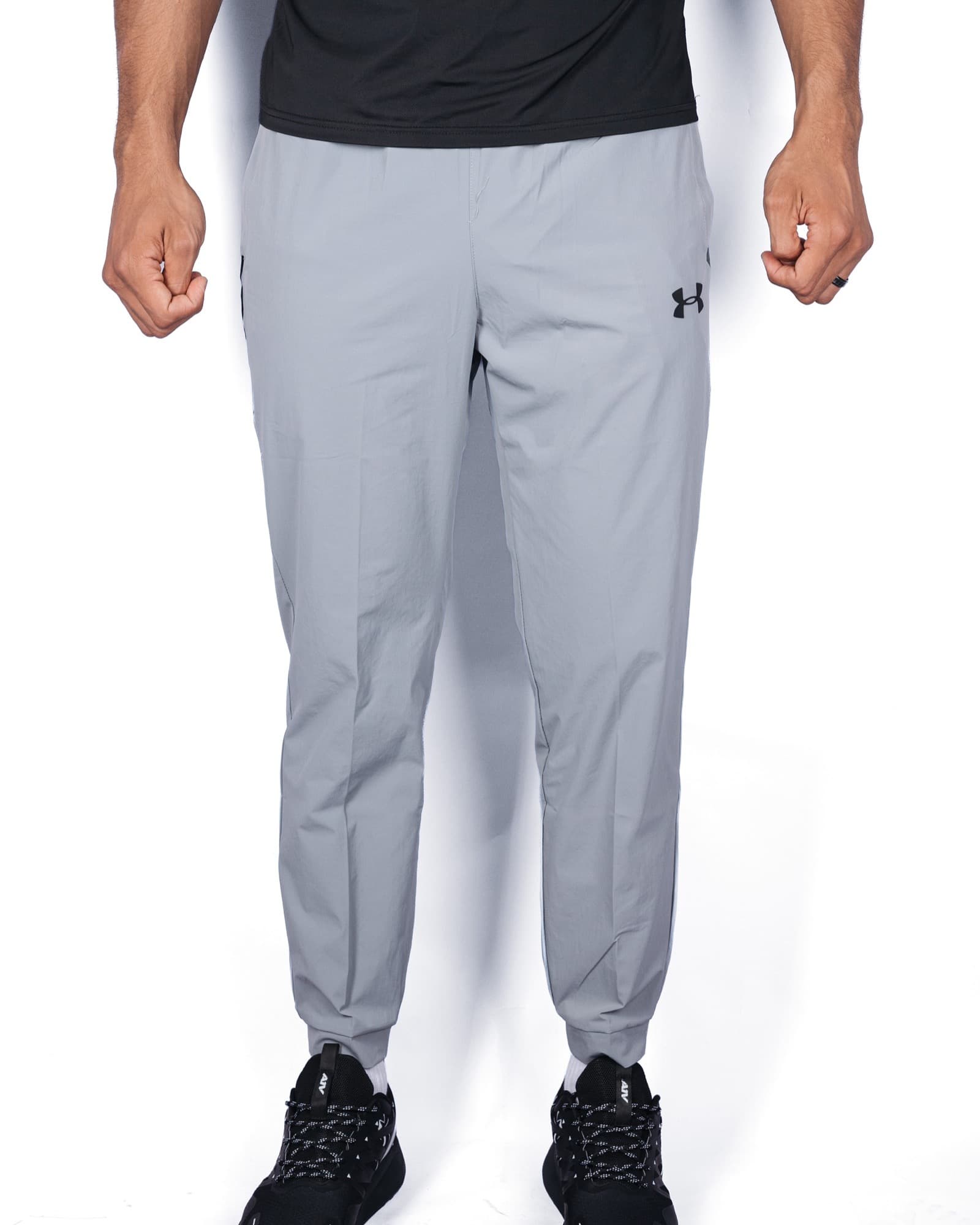 Light Grey Under Armour Woven Joggers, view 1