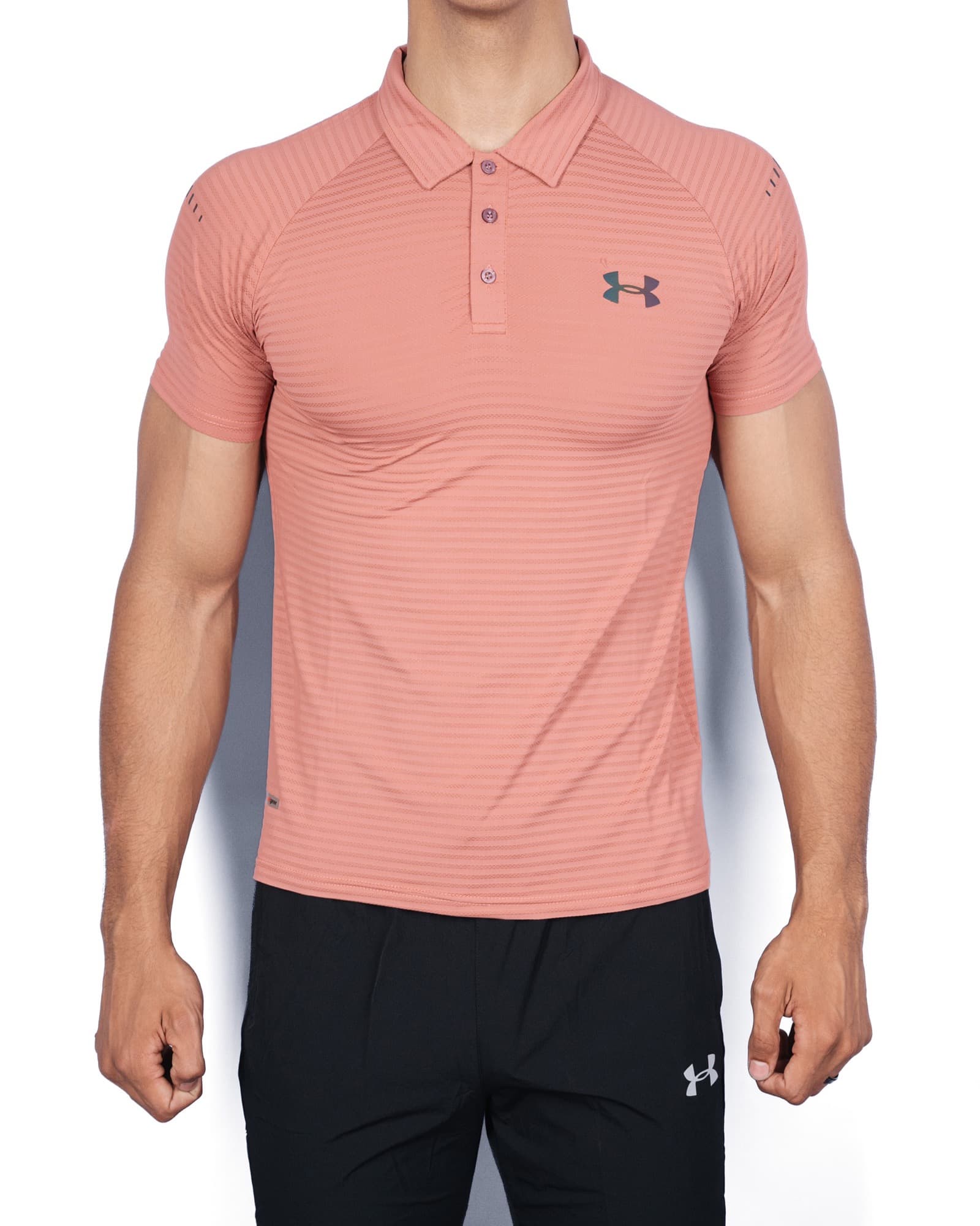 Coral Under Armour Polo, view 1
